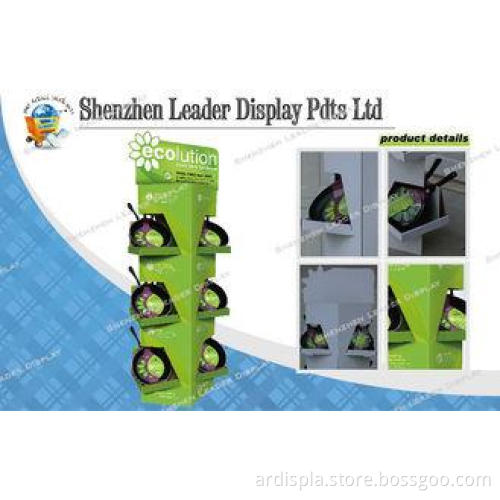 6 Cell B Flute Floor Display Stands For Pan / Plate Promoti